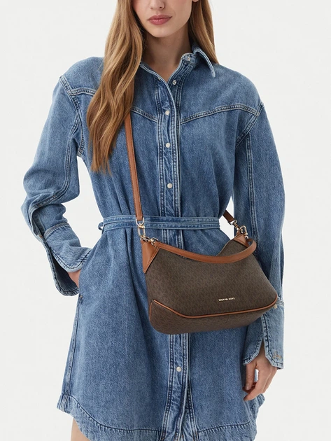 Torebka crossbody damska mała Michael Kors 32S6GJ6W8B-252 Brązowa (800070364513) - obraz 2
