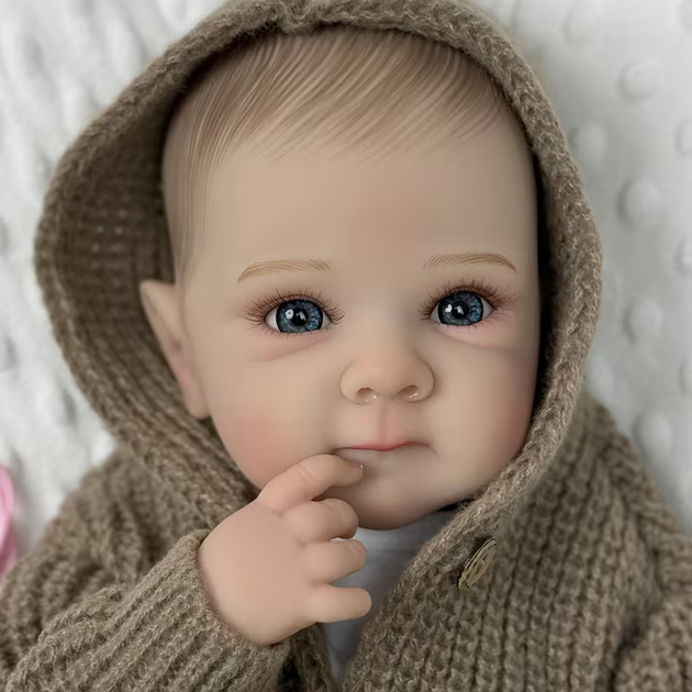Лялька Реборн 45 см вініловая, реалістичний пупс Doll Reborn К0100809 - Фото 2 Лялька Реборн 45 см вініловая, реалістичний пупс Doll Reborn К0100809 - зображення 2