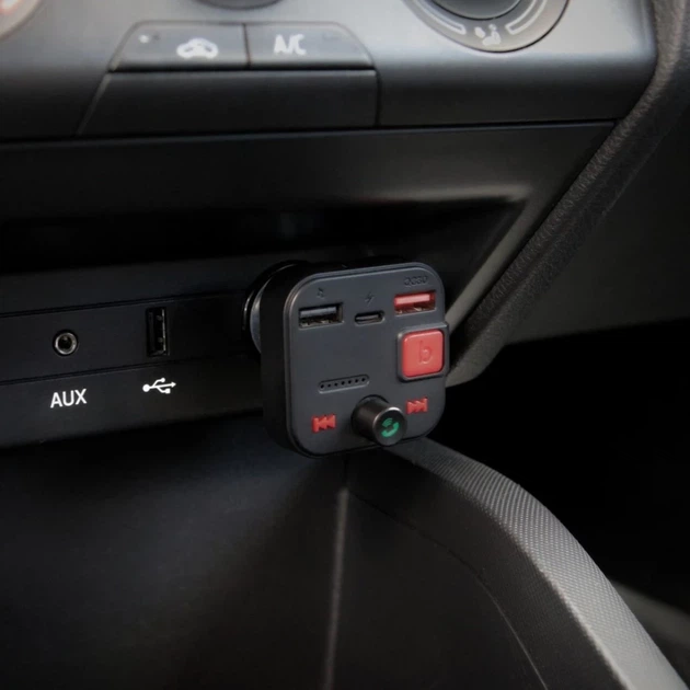 FM-трансмиттер Savio TR-15 с дисплеем Bluetooth зарядное устройство PD USB-C USB-A Quick Charge Bass Boost (5901986047889) - изображение 9
