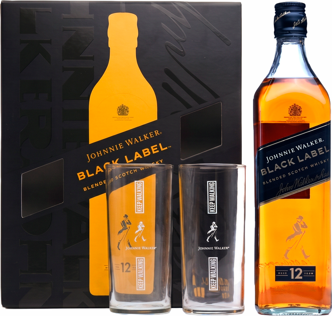 Виски Johnnie Walker Black label 12 лет выдержки 0.7 л 40% с 2-мя стаканами (5000267195117_5000267202167) - Фото 1 Виски Johnnie Walker Black label 12 лет выдержки 0.7 л 40% с 2-мя стаканами (5000267195117_5000267202167) - изображение 1