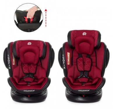 Автокрісло El Camino ME 1045 EVOLUTION 360⁰ Royal Red (група 0+/1-2-3, isofix, поворот 360⁰, червоний - зображення 5
