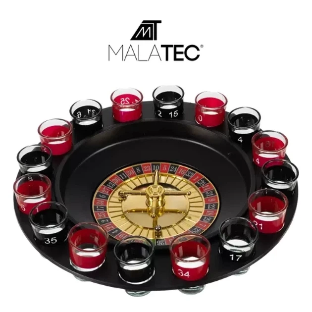 Алкогольная рулетка Malatec с рюмками (5900779949942) - Фото 3 Алкогольная рулетка Malatec с рюмками (5900779949942) - изображение 3
