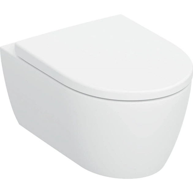 Подвесной унитаз Geberit iCon 530x360 овальный, с сиденьем, белый матовый (503.046.JT.1) - изображение 2