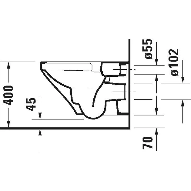 Подвесной унитаз DURAVIT DURASTYLE 540x370 прямоугольный, с сидением, белый (2551090000+006379000) - Фото 5 Подвесной унитаз DURAVIT DURASTYLE 540x370 прямоугольный, с сидением, белый (2551090000+006379000) - изображение 5