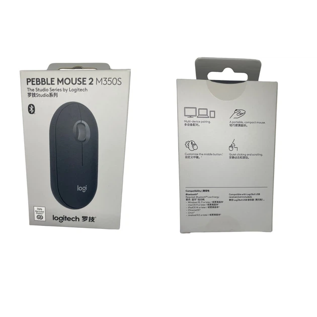 Бездротова Bluetooth миша Logitech Pebble Mouse 2 M350s 4000 DPI Multi-Device, графітова - изображение 9