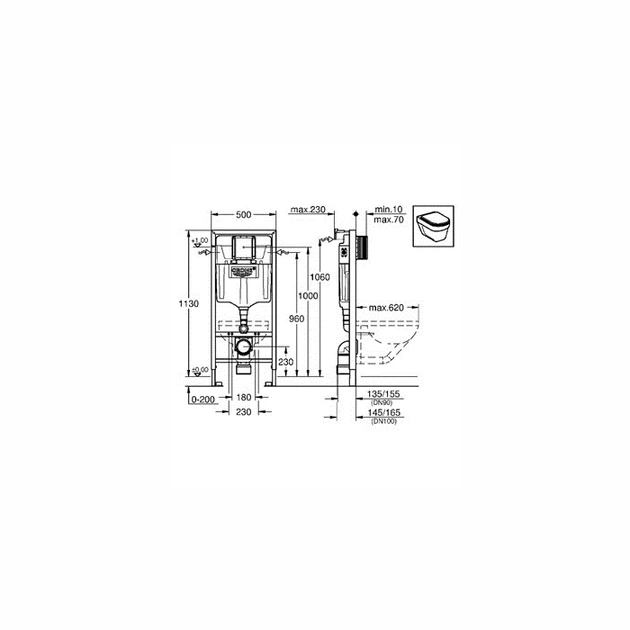 Інсталяція для унітаза GROHE Rapid SL (38536001) - зображення 2