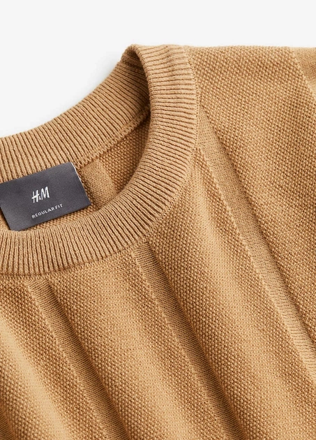 Светр H&M 18695 Темний бежевий XL (1224) - Фото 2 Светр H&M 18695 Темний бежевий XL (1224) - изображение 2