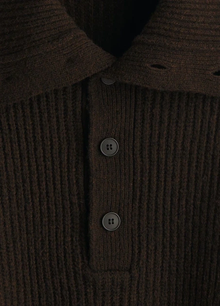 Светр H&M 18693 Темний коричневий L (1305) - Фото 5 Светр H&M 18693 Темний коричневий L (1305) - изображение 5
