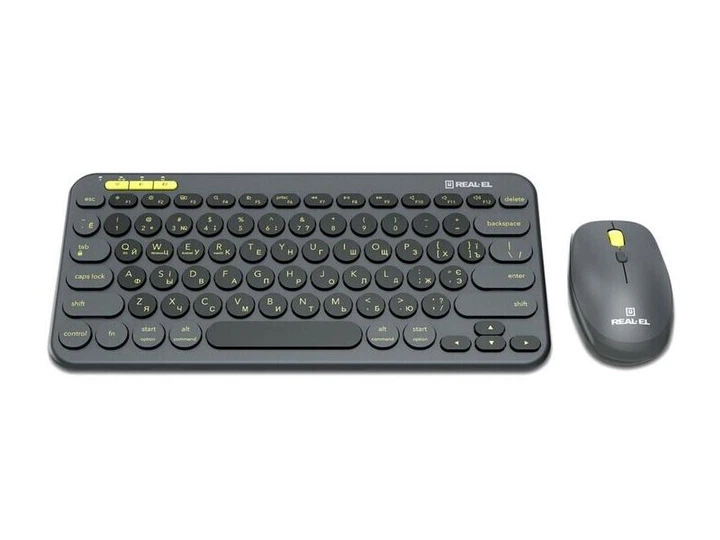 Комплект (клавіатура, миша) REAL-EL KIT-635W Wireless Bluetooth Black (EL123100057) - изображение 2
