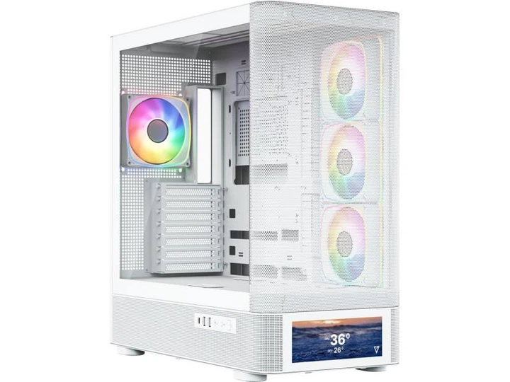 Корпус MODECOM VOLCANO AQ500 ARGB MIDI WHITE (MC-A-AQ500-4FA-W) - Фото 1 Корпус MODECOM VOLCANO AQ500 ARGB MIDI WHITE (MC-A-AQ500-4FA-W) - зображення 1