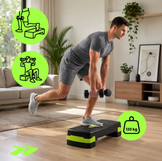 Степ платформа Scoopes BodyStep Basic 3 115159 три рівні висоти з протиковзким покриттям чорна - Фото 4 Степ платформа Scoopes BodyStep Basic 3 115159 три рівні висоти з протиковзким покриттям чорна - изображение 4