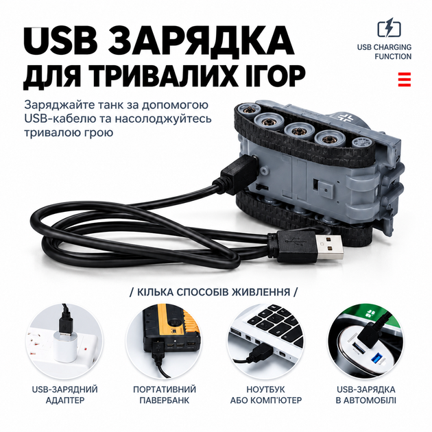 Интерактивная игрушка Mini Tiger Tank Миниатюрный Танк на радиоуправлении (01933) - изображение 4