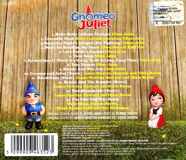 Компакт диск Comp Music Various Gnomeo & Juliet Original Soundtrack CD 5099909463523 - Фото 2 Компакт диск Comp Music Various Gnomeo & Juliet Original Soundtrack CD 5099909463523 - изображение 2