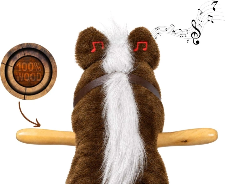 Koń na biegunach Milly Mally Teddy Ciemnobrązowy (5907090701402) - Zdjęcie 7 Koń na biegunach Milly Mally Teddy Ciemnobrązowy (5907090701402) - obraz 7