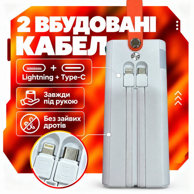 УМБ павербанк батарея powerbank 60000 mAh 120W Fast charge швидка зарядка з ліхтариком Kayfovo QR-26 - Фото 6 УМБ павербанк батарея powerbank 60000 mAh 120W Fast charge швидка зарядка з ліхтариком Kayfovo QR-26 - изображение 6