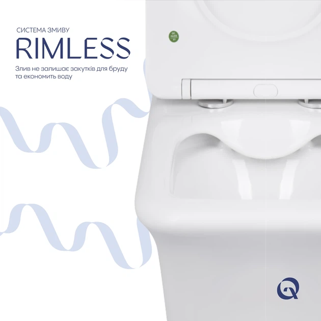 Унитаз-компакт Qtap Kalao безободковый с сиденьем Soft-close QT08221213AW - изображение 5