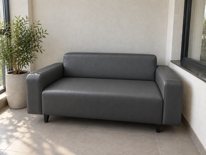 Диван офисный Tobi Sho Арне с подлокотниками 1880х700х740 мм, кожзам Dark Grey/2233 - Фото 3 Диван офисный Tobi Sho Арне с подлокотниками 1880х700х740 мм, кожзам Dark Grey/2233 - изображение 3