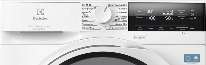 Комплект Electrolux Стиральная машина полногабаритная EW7F3684UU + Сушильная машина EW6D38C4U - изображение 14