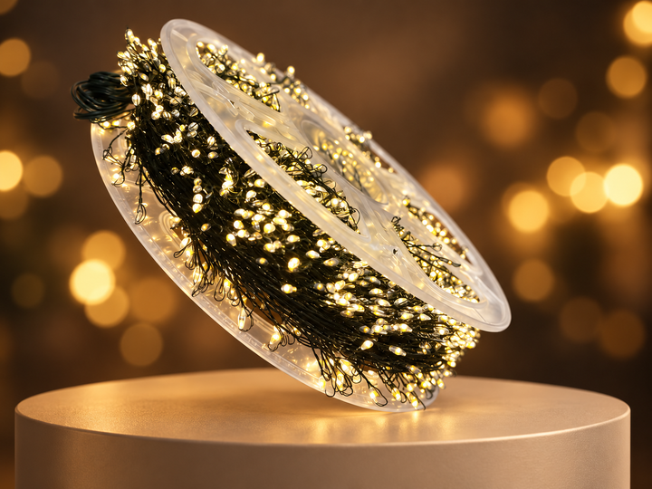 Гирлянда Хвойная Лапа Мишура 150 м, 3000 LED, USB, теплая белая, зеленая проволока, 8 режимов, с пультом - изображение 4