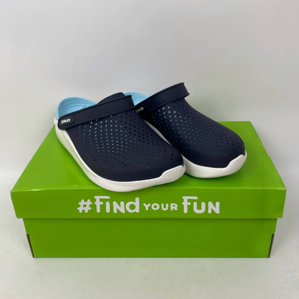 Крокси LiteRide Clog Navy/Almost White, розмір 44 - зображення 8