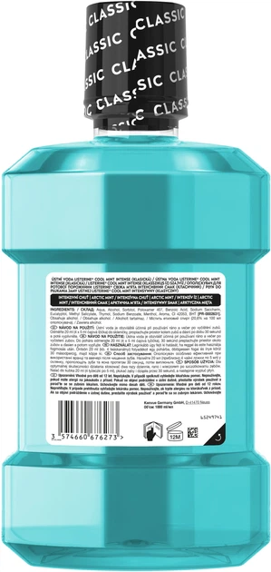 Ополаскиватель для ротовой полости Listerine Свежая мята Интенсивный вкус (класический) 1000 мл (3574660520132/3574660676273) - Фото 11 Ополаскиватель для ротовой полости Listerine Свежая мята Интенсивный вкус (класический) 1000 мл (3574660520132/3574660676273) - изображение 11
