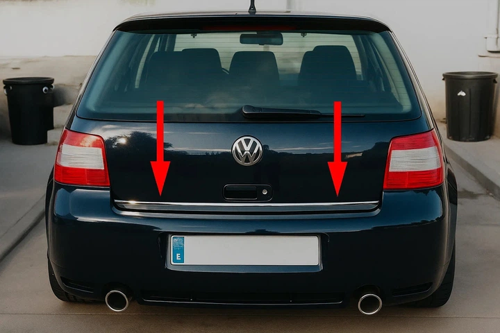 Кромка багажника для Volkswagen Golf 4 1997-2006 (нержавіюча сталь) V1 - зображення 5