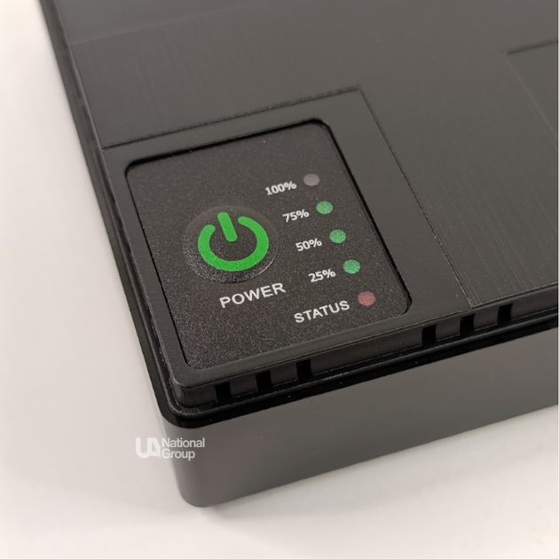 Джерело безперебійного живлення для роутера та модема Mini UPS 45 Вт, акумуляторний блок резервного живлення з DC 5В/9В/12В, PoE 15В/24В, USB-A, Type-C, LAN, автоматичним перемиканням на акумулятора та LED-індикацією, NET-45-Black - зображення 10