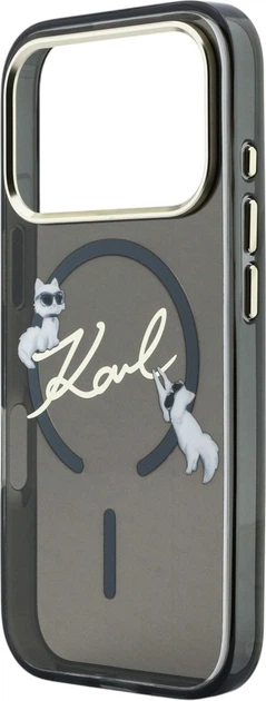 Etui na smartfon Apple iPhone 18 Pro Max/17 Pro Max Karl Lagerfeld Script Logo MagSafe Black (KLHMP18X5HKSCAK) - obraz 6