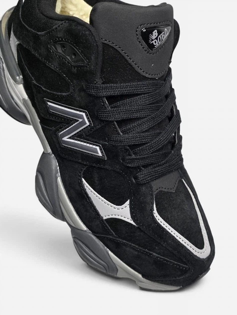 Чоловічі кросівки зимові NB 9060 Fur Black Grey 45 (29,0 см) Чорний - зображення 6