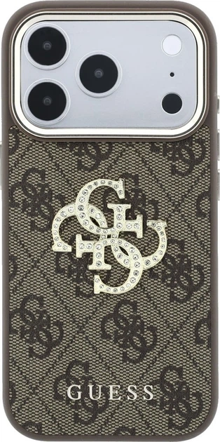 Чохол для смартфона Apple iPhone 18 Pro/17 Pro Guess 4G & Big Strass Logo Brown (GUHCP18L6P4DSMLW) - зображення 2