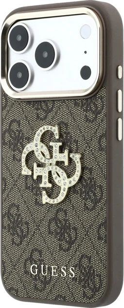Чохол для смартфона Apple iPhone 18 Pro/17 Pro Guess 4G & Big Strass Logo Brown (GUHCP18L6P4DSMLW) - зображення 3