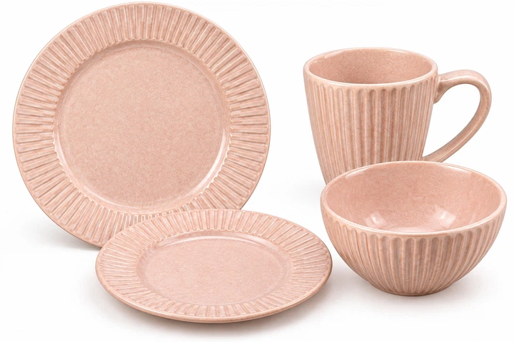 Комплект столового посуду Stoneware Orange, 16 предметів - зображення 3