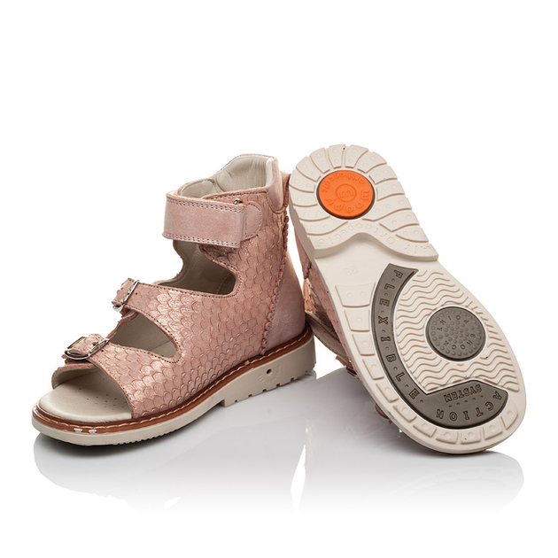 Ортопедические босоножки (с высоким берцем) Woopy Orthopedic 28 пудра ...