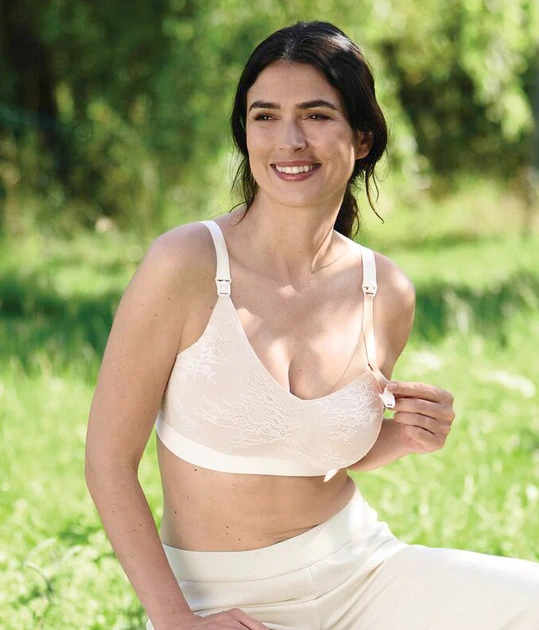 Кружевной топ для беременных и кормящих мам с плотными чашками Anita 5057 XL Айвори - Фото 3 Кружевной топ для беременных и кормящих мам с плотными чашками Anita 5057 XL Айвори - изображение 3