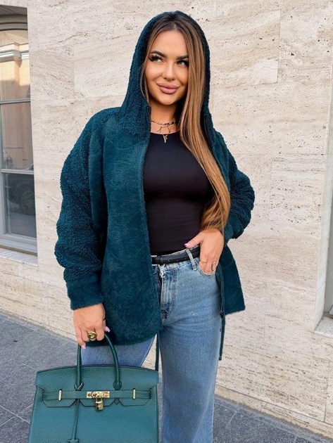 Кардиган вязаный женский ELFBERG WCB-1005 50-58 Аквамарин (2000001015490) - Фото 5 Кардиган вязаный женский ELFBERG WCB-1005 50-58 Аквамарин (2000001015490) - изображение 5