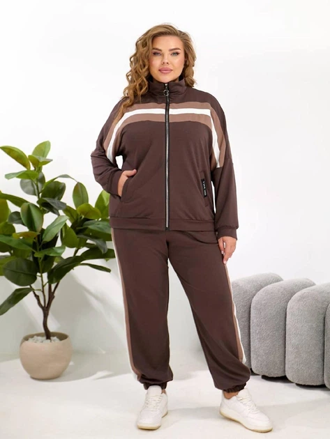 Спортивный костюм женский ELFBERG VM-433 48-50 Шоколадный (2000001035368) - Фото 6 Спортивный костюм женский ELFBERG VM-433 48-50 Шоколадный (2000001035368) - изображение 6