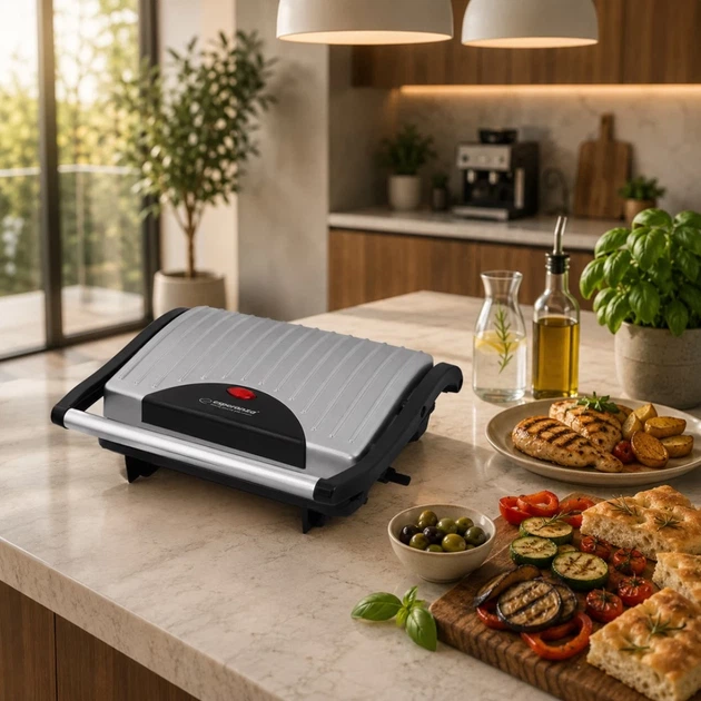 Электрогриль Esperanza Pizzaiola EKG005 750 Вт Stainless Steel (5901299914625) - Фото 4 Электрогриль Esperanza Pizzaiola EKG005 750 Вт Stainless Steel (5901299914625) - изображение 4