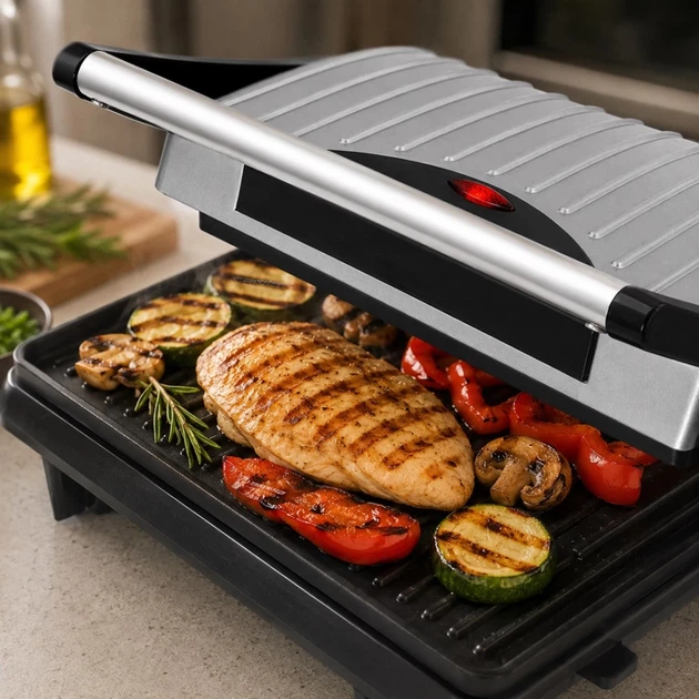 Электрогриль Esperanza Pizzaiola EKG005 750 Вт Stainless Steel (5901299914625) - Фото 6 Электрогриль Esperanza Pizzaiola EKG005 750 Вт Stainless Steel (5901299914625) - изображение 6