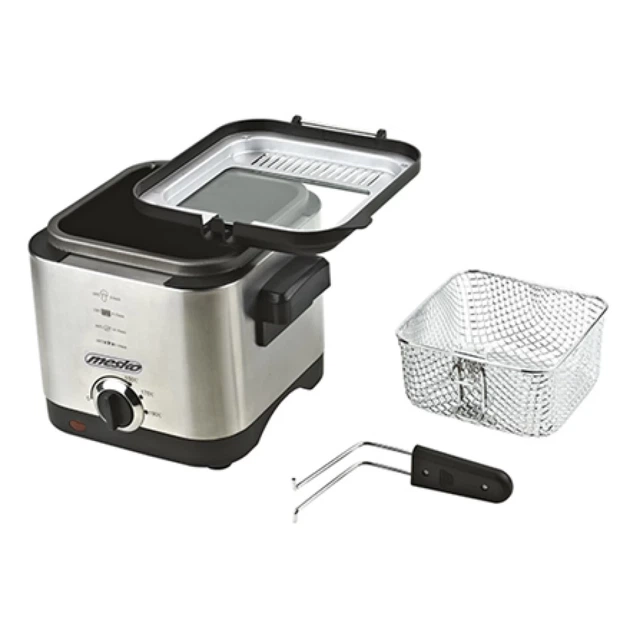 Фритюрница Mesko MS4910 900 Вт 1,5 л Silver (5902934830829) - Фото 2 Фритюрница Mesko MS4910 900 Вт 1,5 л Silver (5902934830829) - изображение 2