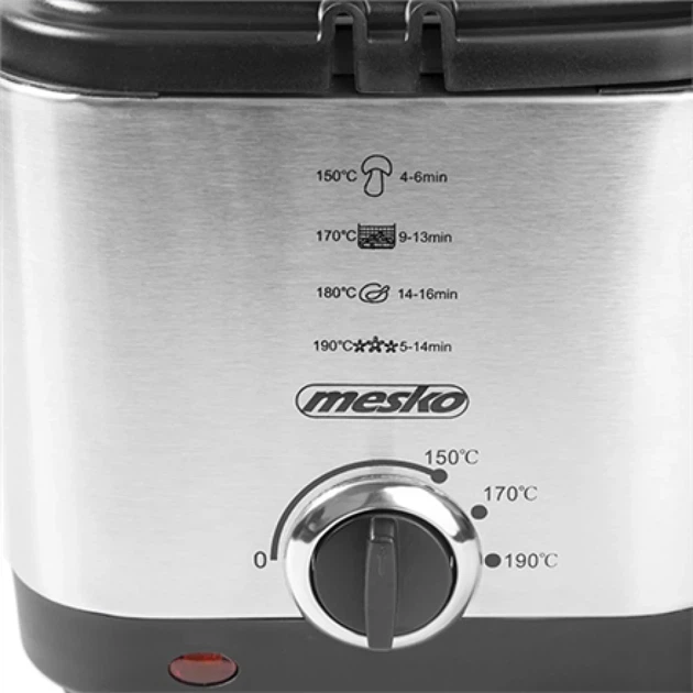 Фритюрница Mesko MS4910 900 Вт 1,5 л Silver (5902934830829) - Фото 4 Фритюрница Mesko MS4910 900 Вт 1,5 л Silver (5902934830829) - изображение 4