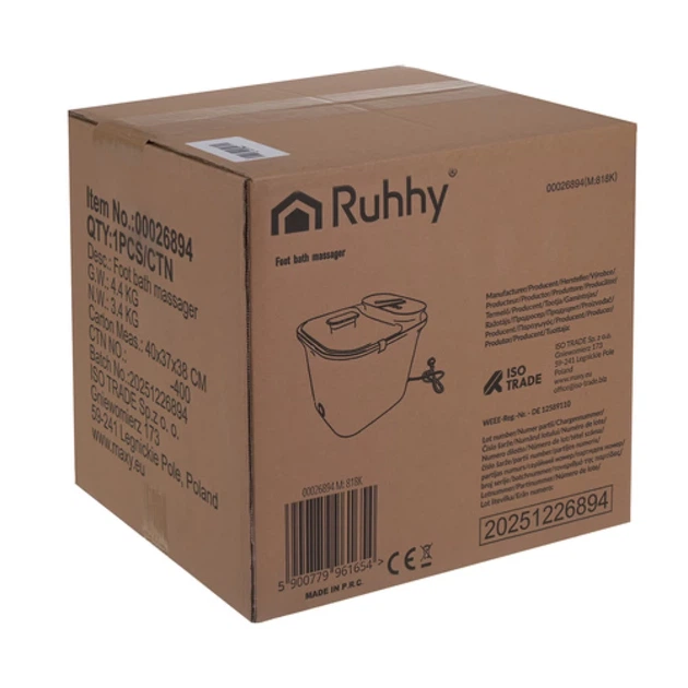 Массажер для ног Ruhhy 26894 с подогревом 550 Вт (5900779961654) - изображение 2