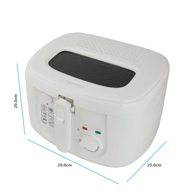 Фритюрница Esperanza Spring Roll EKG012 2,5 л 1800 Вт White (5901299954744) - Фото 6 Фритюрница Esperanza Spring Roll EKG012 2,5 л 1800 Вт White (5901299954744) - изображение 6