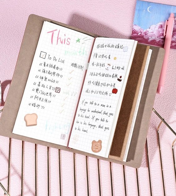 Блокнот-планер подарочный ежедневник, 192 листов, формат А6,планер,записная книжка комбинированная на резинке, розовая bookA6-pink - Фото 9 Блокнот-планер подарочный ежедневник, 192 листов, формат А6,планер,записная книжка комбинированная на резинке, розовая bookA6-pink - изображение 9