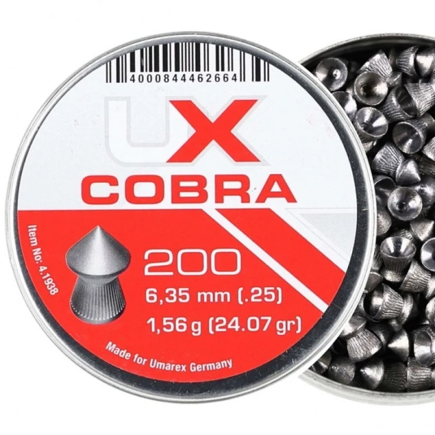 Пули UMAREX Cobra Pointed Ribbed 6,35 мм 200 шт (4000844462664) - изображение 2