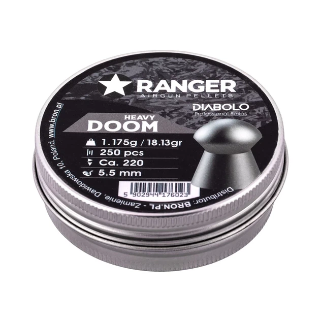 Пули пневматические RANGER Diabolo Doom Heavy 5,5 мм 1,175 г 250 шт (5902944176023) - изображение 4