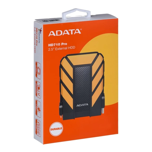 Зовнішній жорсткий диск Adata HD710 Pro 1TB USB 3.2 Yellow (4713218460660) - Фото 7 Зовнішній жорсткий диск Adata HD710 Pro 1TB USB 3.2 Yellow (4713218460660) - зображення 7