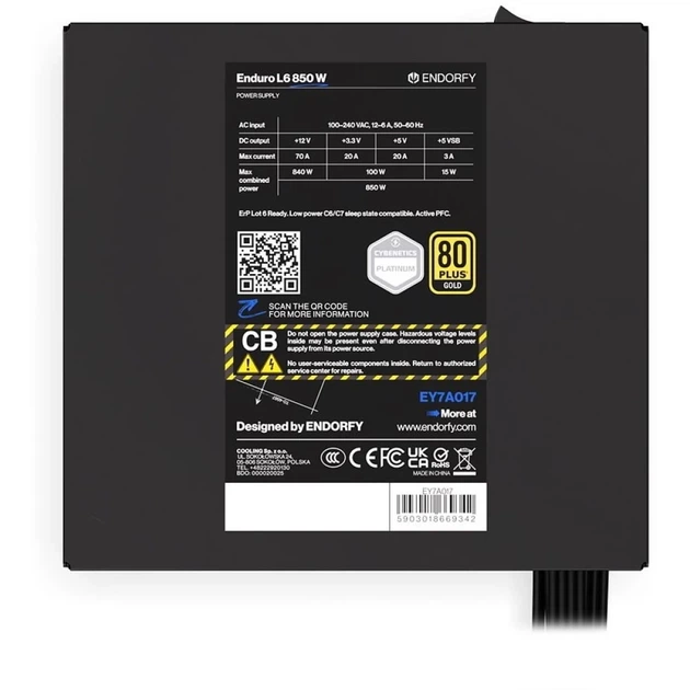 Блок питания Endorfy Enduro L6 850 Вт (5903018669342) - изображение 8