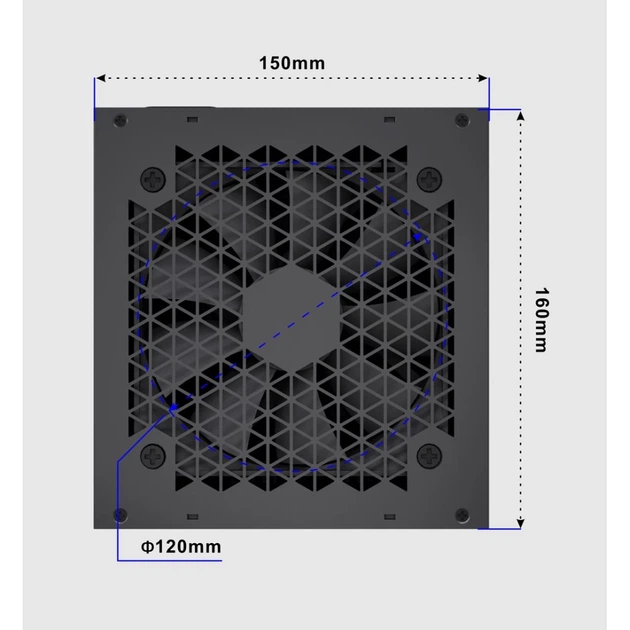 Блок питания Gembird Fornax Power 750 Вт 80 PLUS Gold (8716309134026) - изображение 11