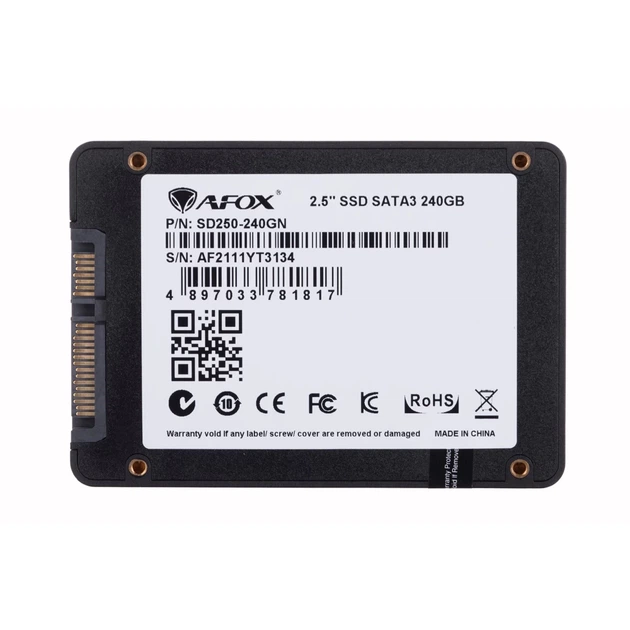 SSD-накопитель AFOX SD250 240 ГБ 2.5" SATA III TLC (4897033781817) - изображение 3