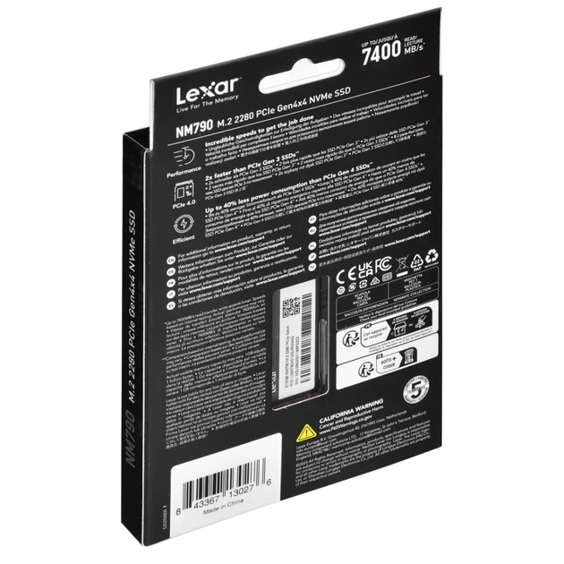 SSD-накопичувач Lexar NM790 512 ГБ M.2 PCIe NVMe (843367130276) - зображення 5